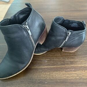Lucky Brand Black Leather Ankle Boots